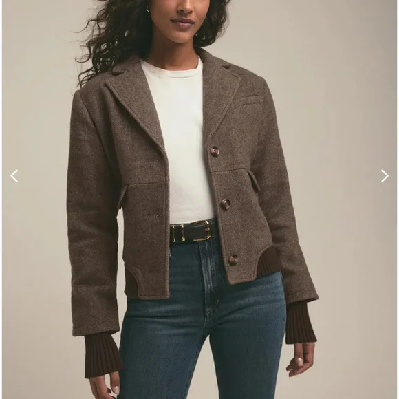 Favorite Daughter NWOT The City Bomber in Brown Houndstooth Size M - Picture 9 of 16